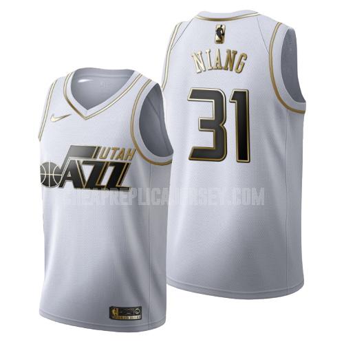 men's utah jazz georges niang 31 white golden edition replica jersey