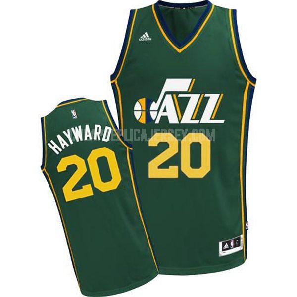 men's utah jazz gordon hayward 20 green alternate replica jersey