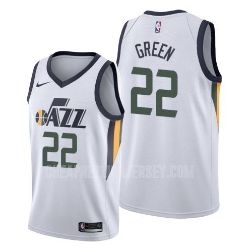 men's utah jazz jeff green 22 white association replica jersey