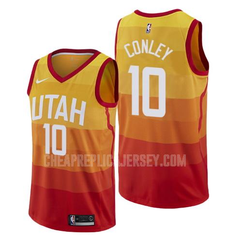 men's utah jazz mike conley 10 orange city edition replica jersey
