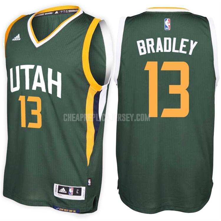 men's utah jazz tony bradley 13 green alternate replica jersey