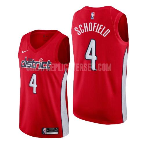 men's washington wizards admiral schofield 4 red earned edition replica jersey