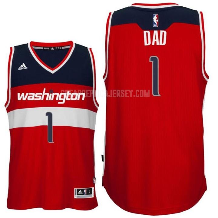 men's washington wizards dad 1 red fathers day replica jersey
