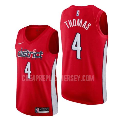 men's washington wizards isaiah thomas 4 red earned edition replica jersey