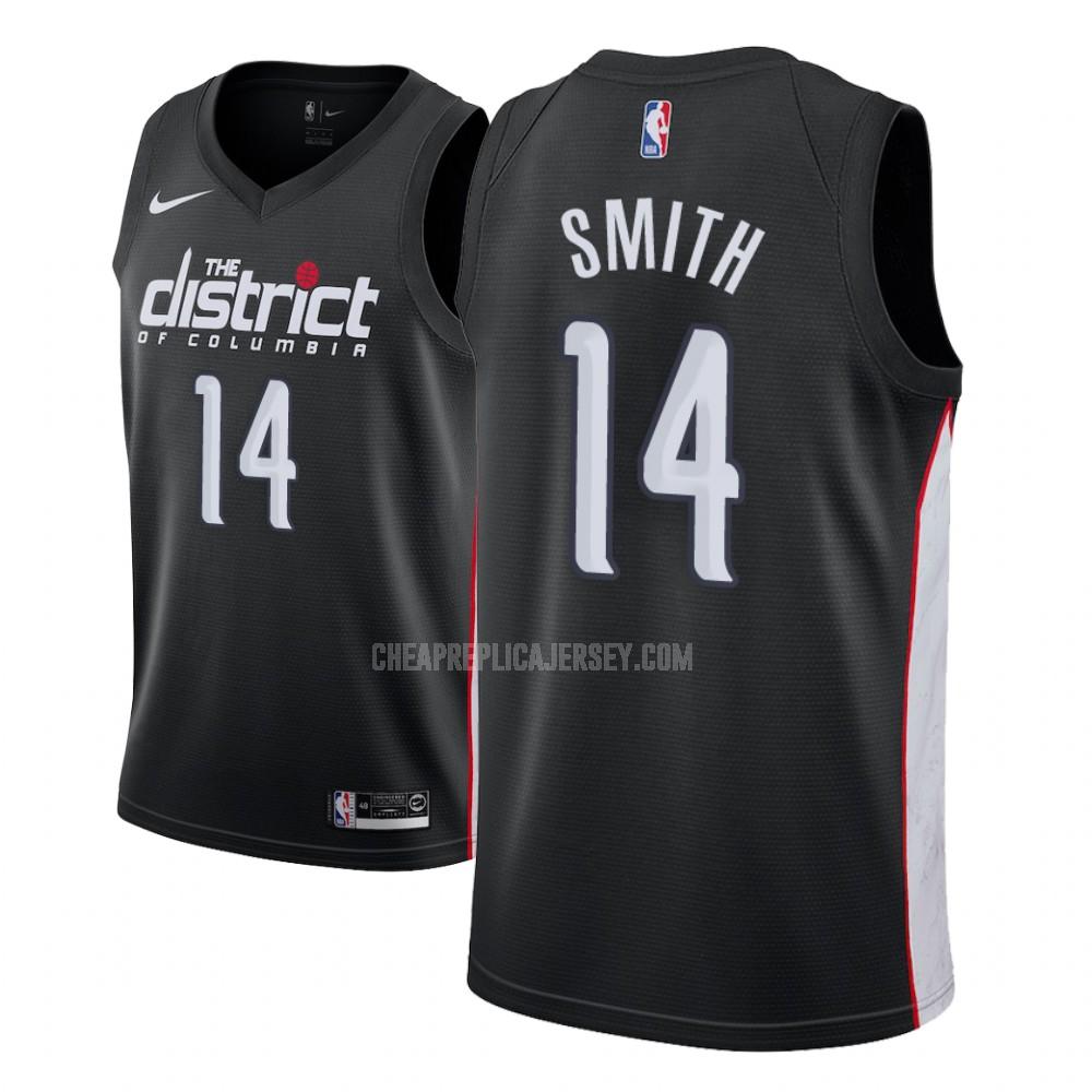men's washington wizards jason smith 14 black city edition replica jersey