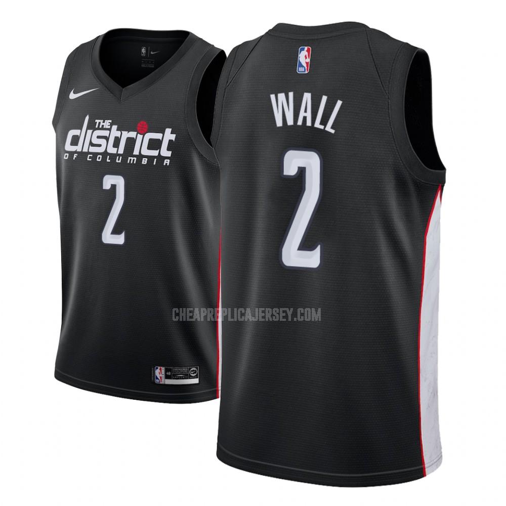 men's washington wizards john wall 2 black city edition replica jersey