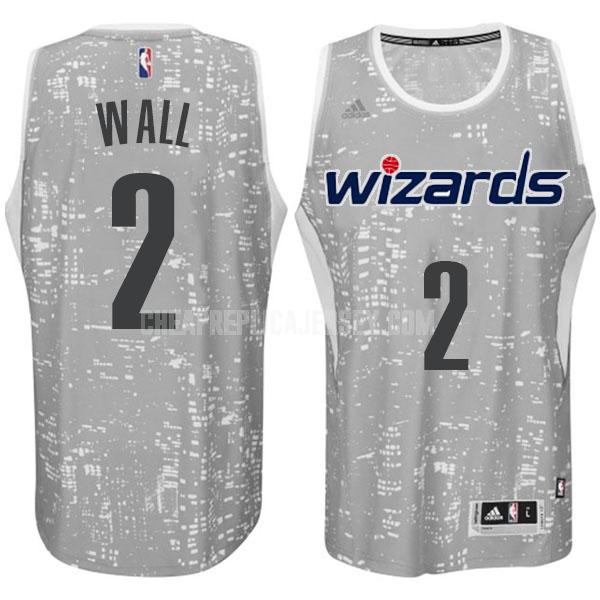 men's washington wizards john wall 2 gray city edition replica jersey
