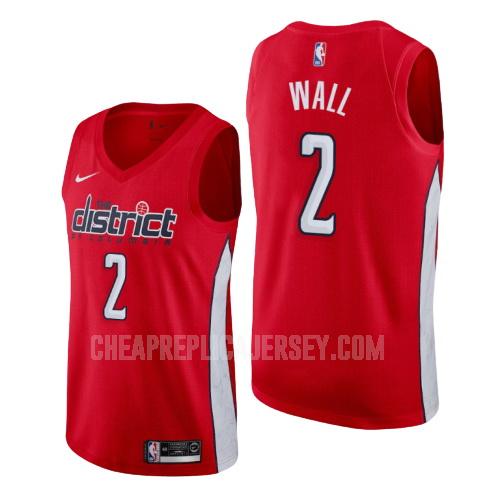 men's washington wizards john wall 2 red earned edition replica jersey