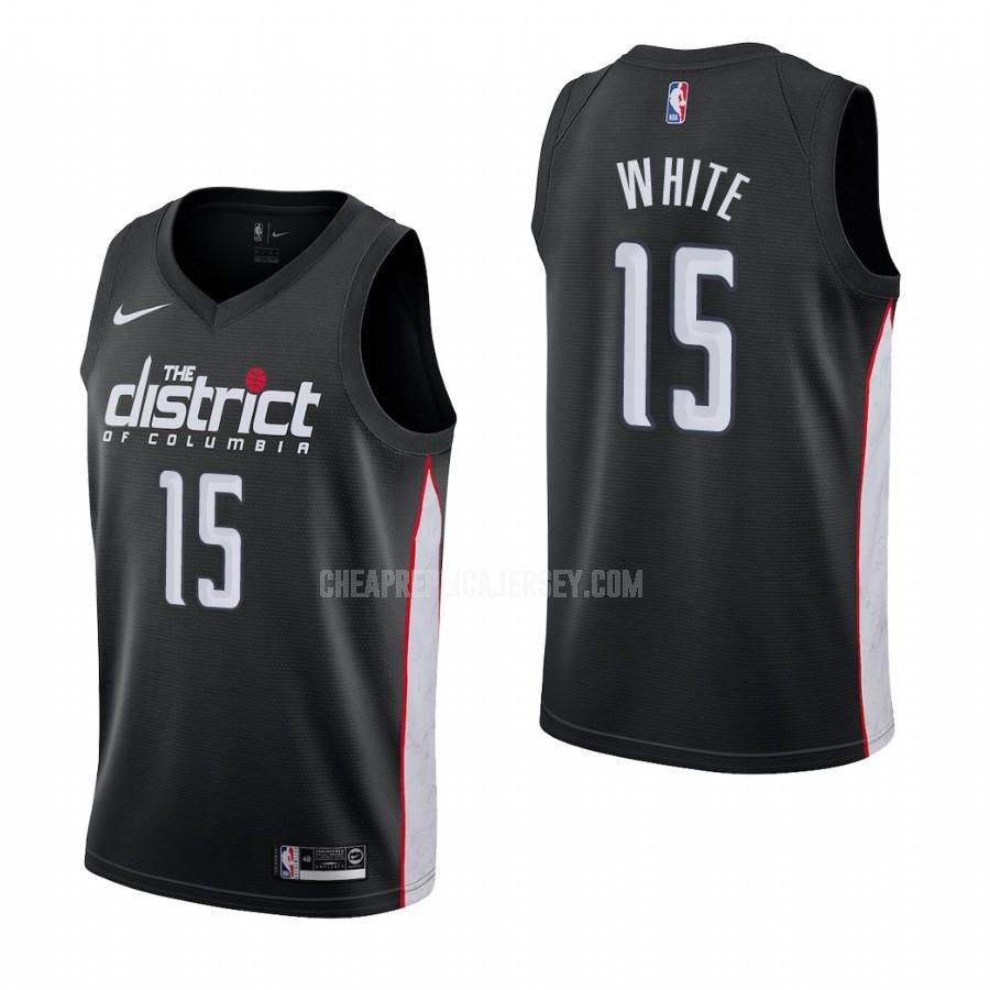 men's washington wizards okaro white 15 black city edition replica jersey