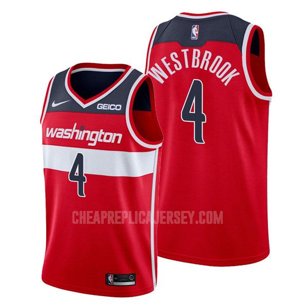 men's washington wizards russell westbrook 4 red icon replica jersey