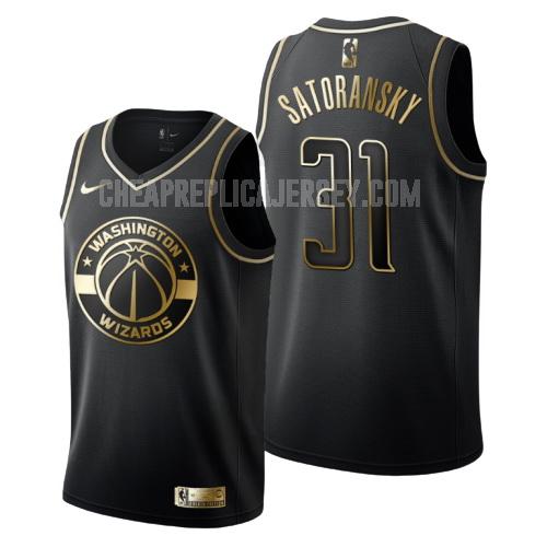 men's washington wizards tomas satoransky 31 black golden edition replica jersey