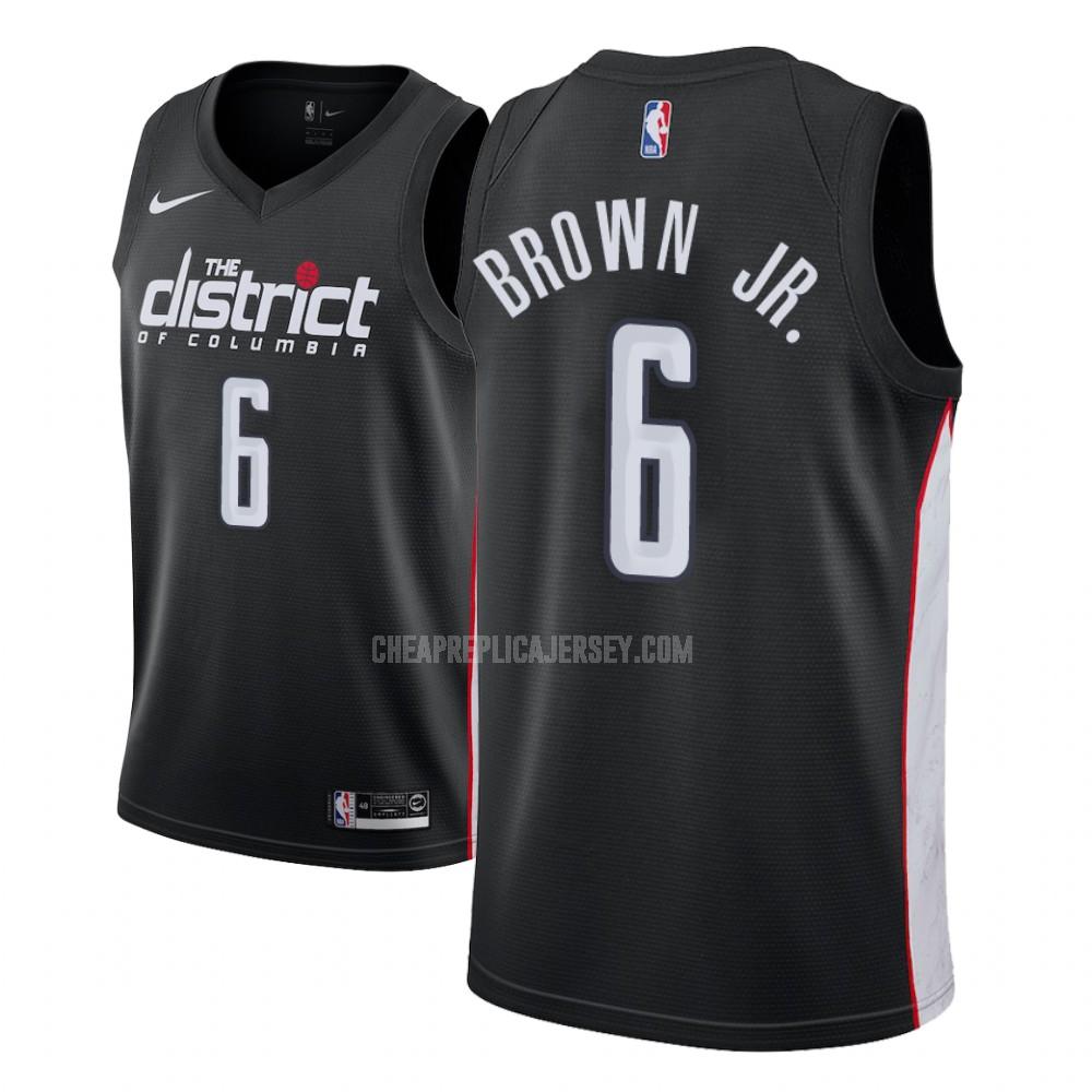 men's washington wizards troy brown jr 6 black city edition replica jersey