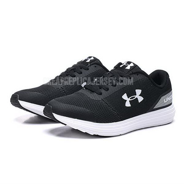 run23 men's black breathable under armour running shoes