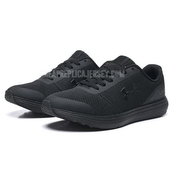 run24 men's black breathable under armour running shoes