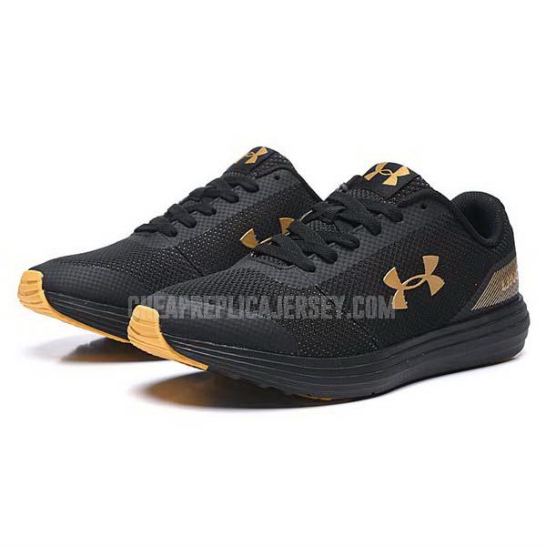 run25 men's black breathable under armour running shoes