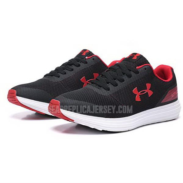 run26 men's black breathable under armour running shoes