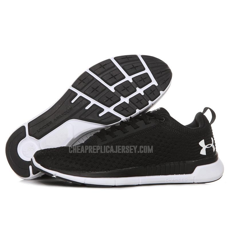 run58 men's black charged under armour running shoes