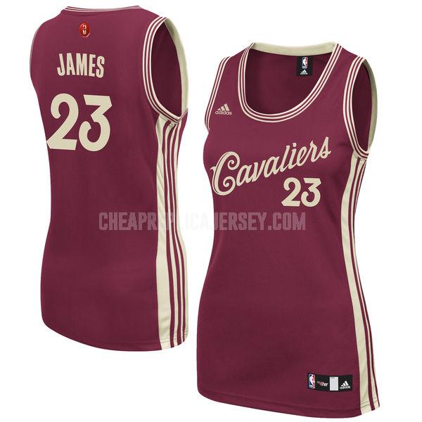 women's cleveland cavaliers lebron james 23 red christmas day replica jersey