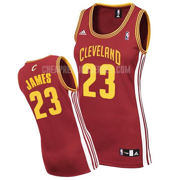 women's cleveland cavaliers lebron james 23 red classic replica jersey