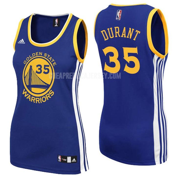 women's golden state warriors kevin durant 35 blue classic replica jersey