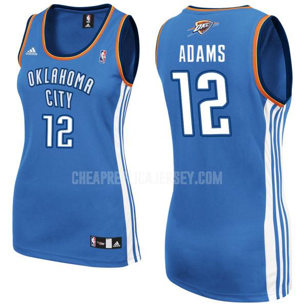 women's oklahoma city thunder steven adams 12 blue classic replica jersey