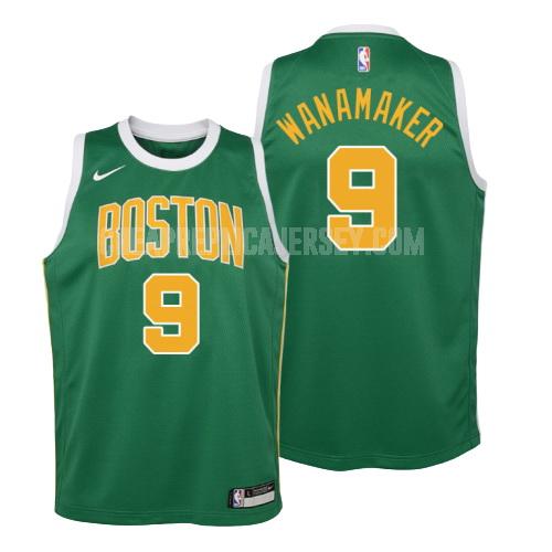 youth boston celtics brad wanamaker 9 green earned edition replica jersey