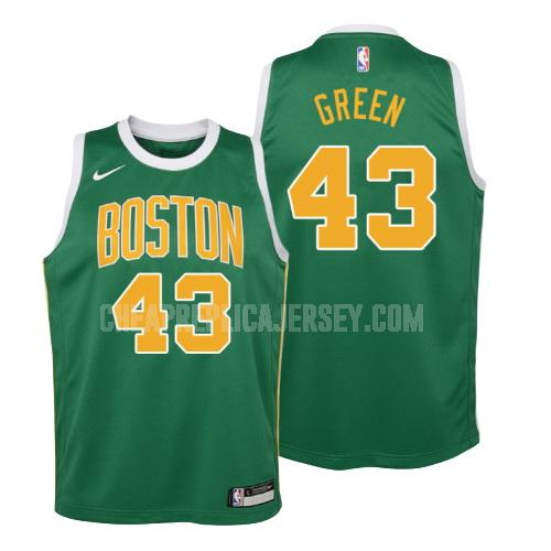 youth boston celtics javonte green 43 green earned edition replica jersey