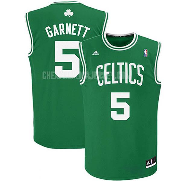 youth boston celtics kevin garnett 5 green white number replica jersey