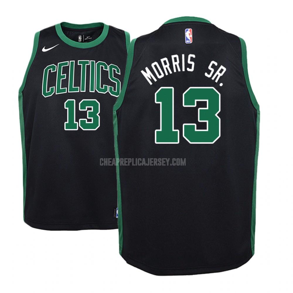 youth boston celtics marcus morris 13 black statement replica jersey