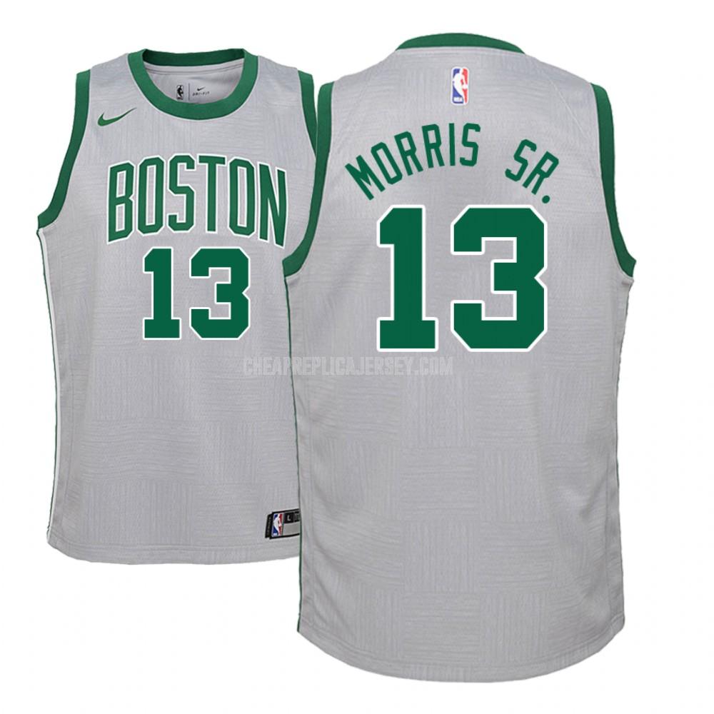 youth boston celtics marcus morris 13 gray city edition replica jersey