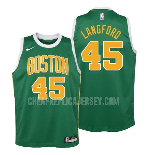 youth boston celtics romeo langford 45 green earned edition replica jersey