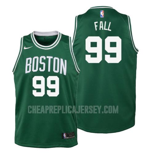youth boston celtics tacko fall 99 green icon replica jersey