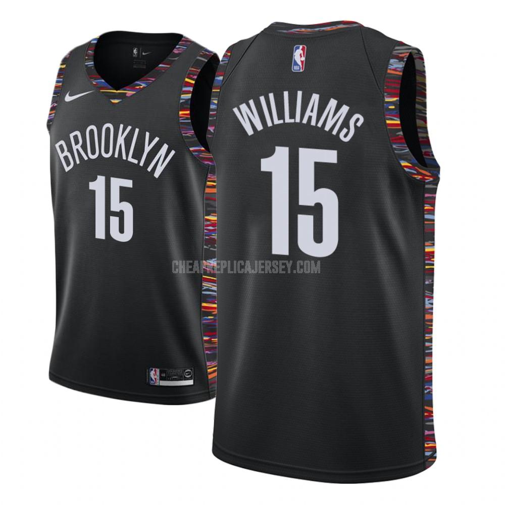 youth brooklyn nets alan williams 15 black city edition replica jersey