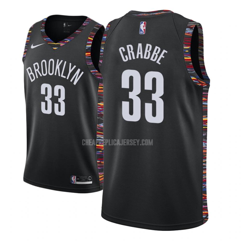 youth brooklyn nets allen crabbe 33 black city edition replica jersey