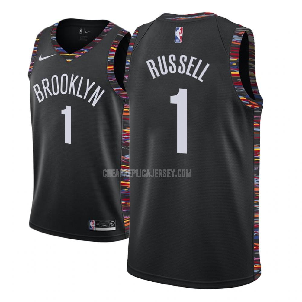 youth brooklyn nets d'angelo russell 1 black city edition replica jersey