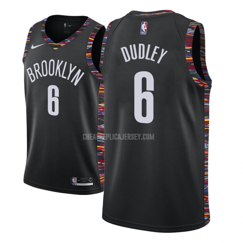 youth brooklyn nets jared dudley 6 black city edition replica jersey