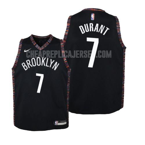 youth brooklyn nets kevin durant 7 black city edition replica jersey