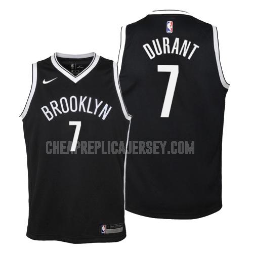 youth brooklyn nets kevin durant 7 black icon replica jersey