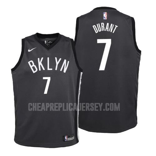 youth brooklyn nets kevin durant 7 black statement replica jersey