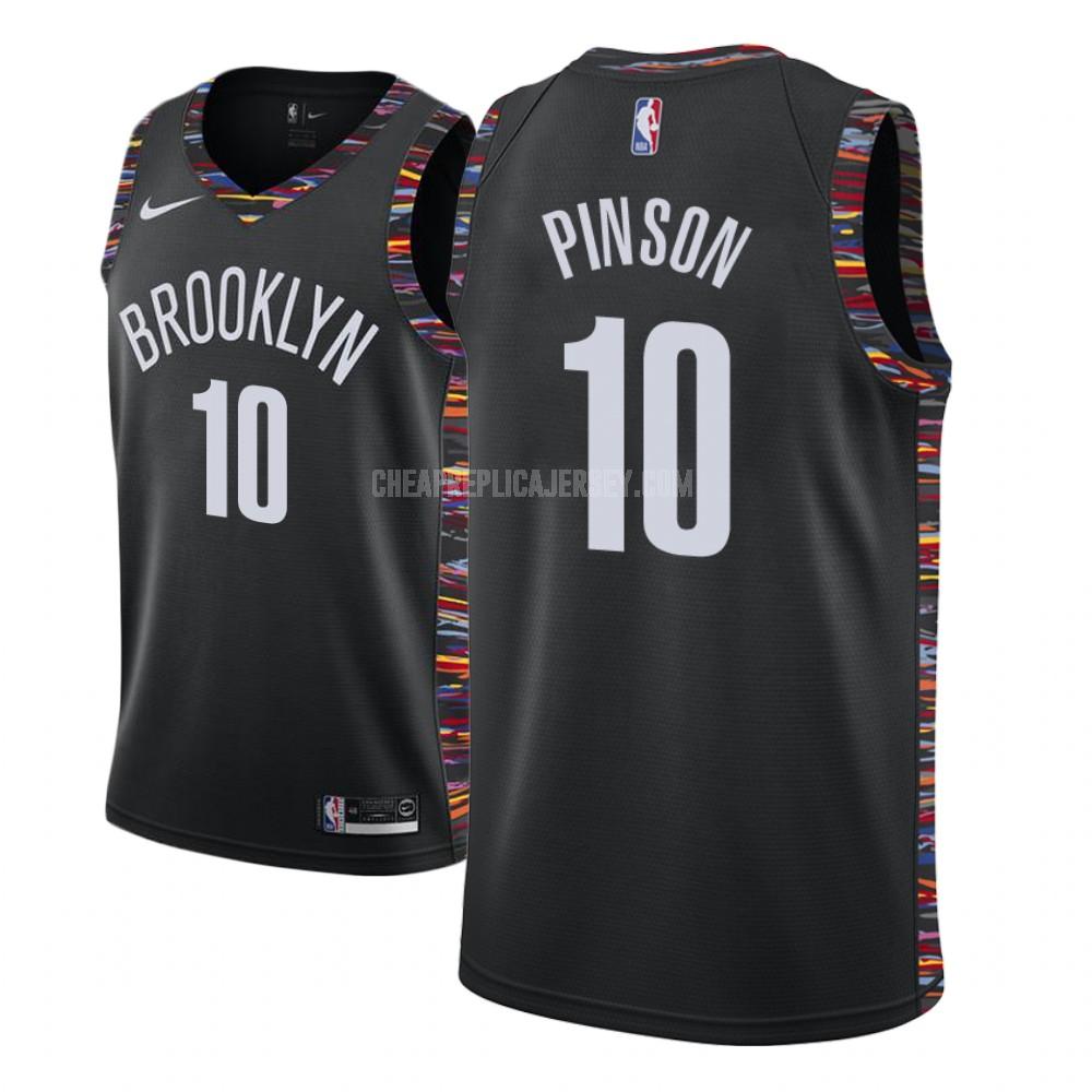 youth brooklyn nets theo pinson 10 black city edition replica jersey