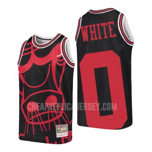 youth chicago bulls coby white 0 black hardwood classics big face replica jersey