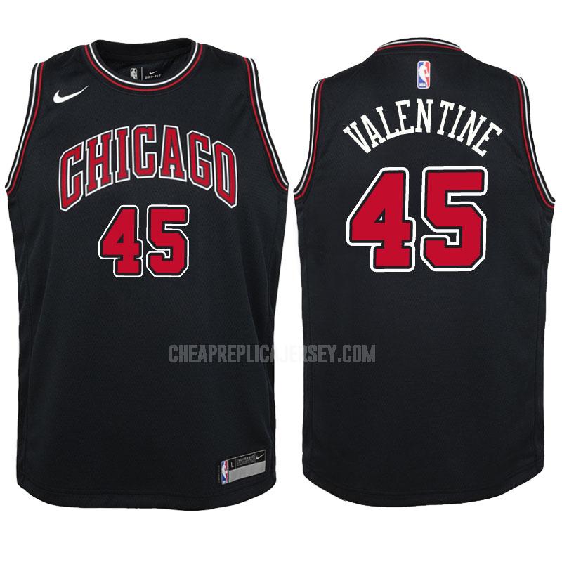 youth chicago bulls denzel valentine 45 black statement replica jersey