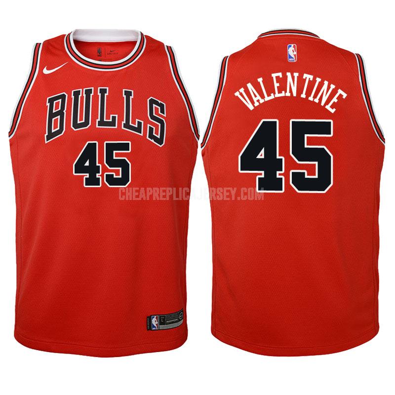 youth chicago bulls denzel valentine 45 red icon replica jersey
