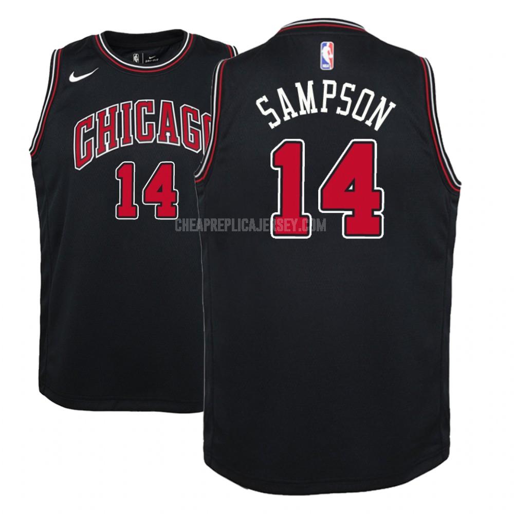 youth chicago bulls jakarr sampson 14 black statement replica jersey