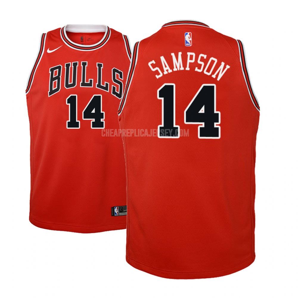 youth chicago bulls jakarr sampson 14 red icon replica jersey