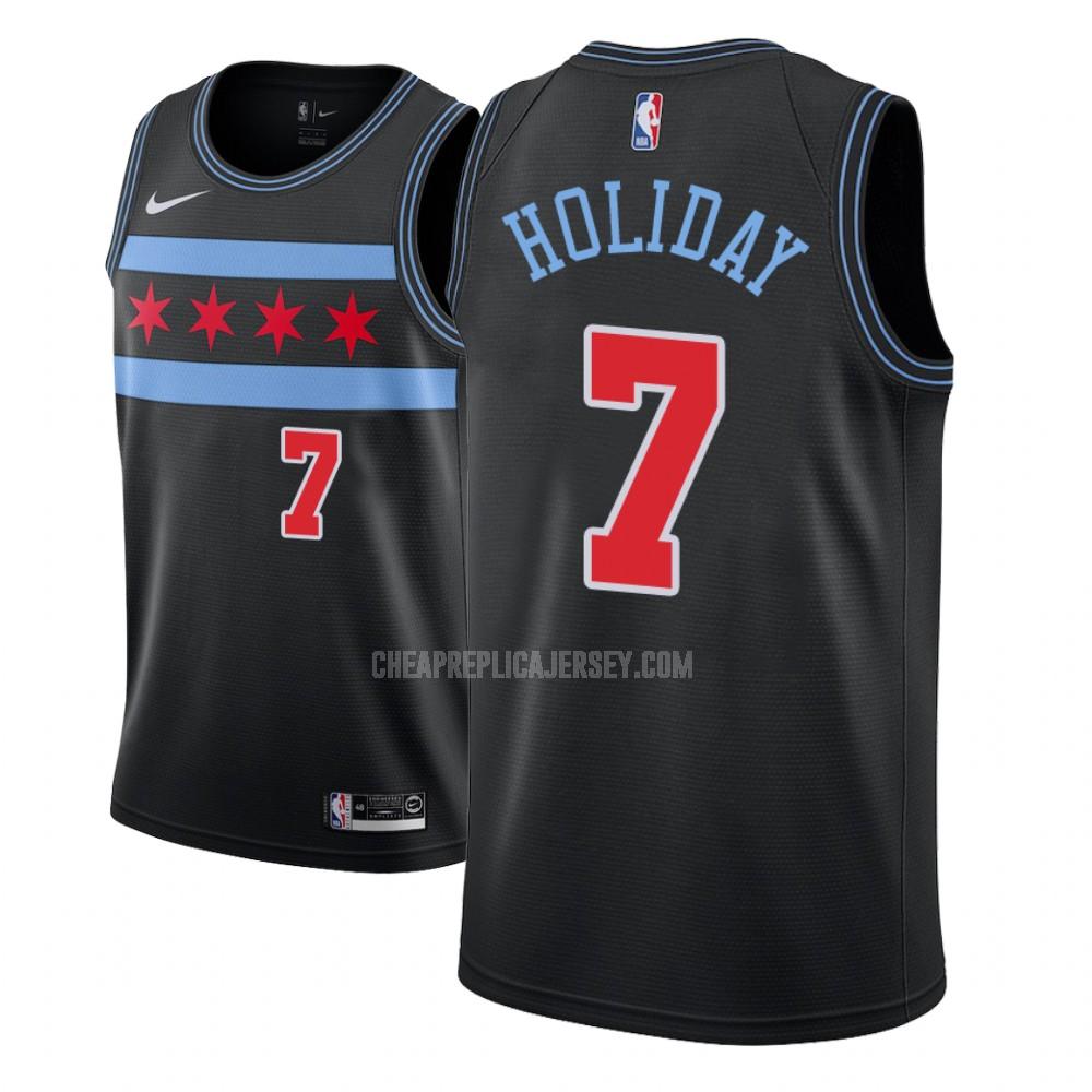 youth chicago bulls justin holiday 7 black city edition replica jersey