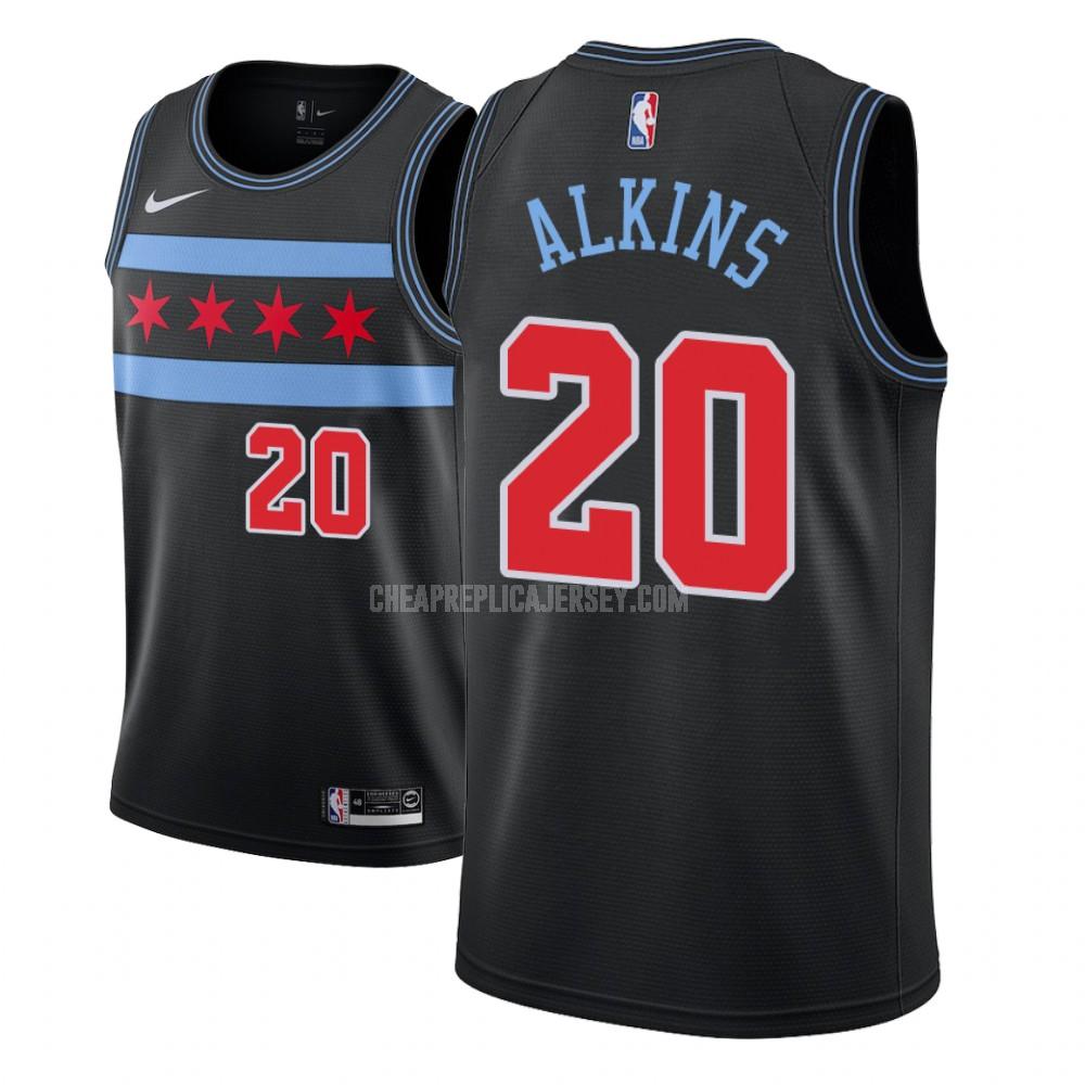 youth chicago bulls rawle alkins 20 black city edition replica jersey