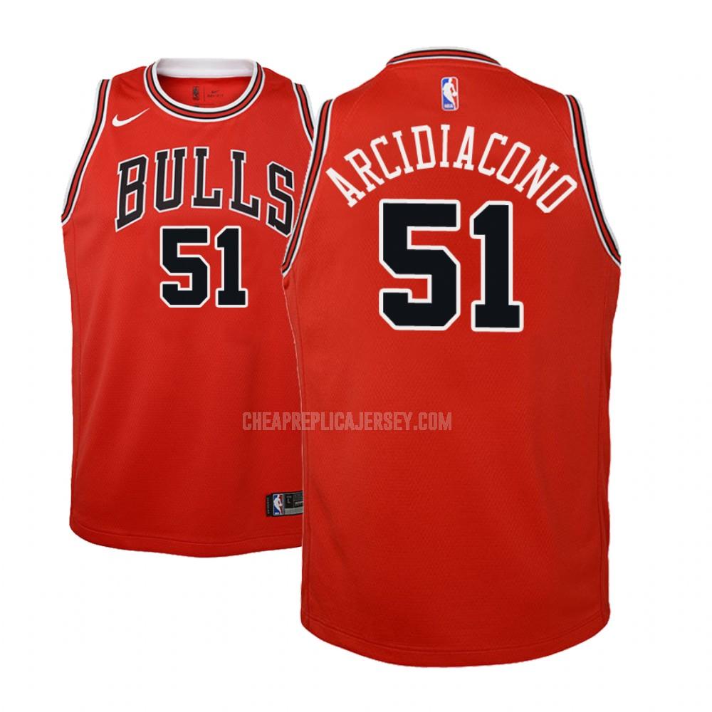 youth chicago bulls ryan arcidiacono 51 red icon replica jersey