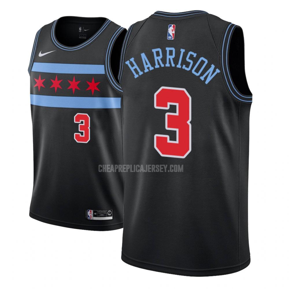 youth chicago bulls shaquille harrison 3 black city edition replica jersey
