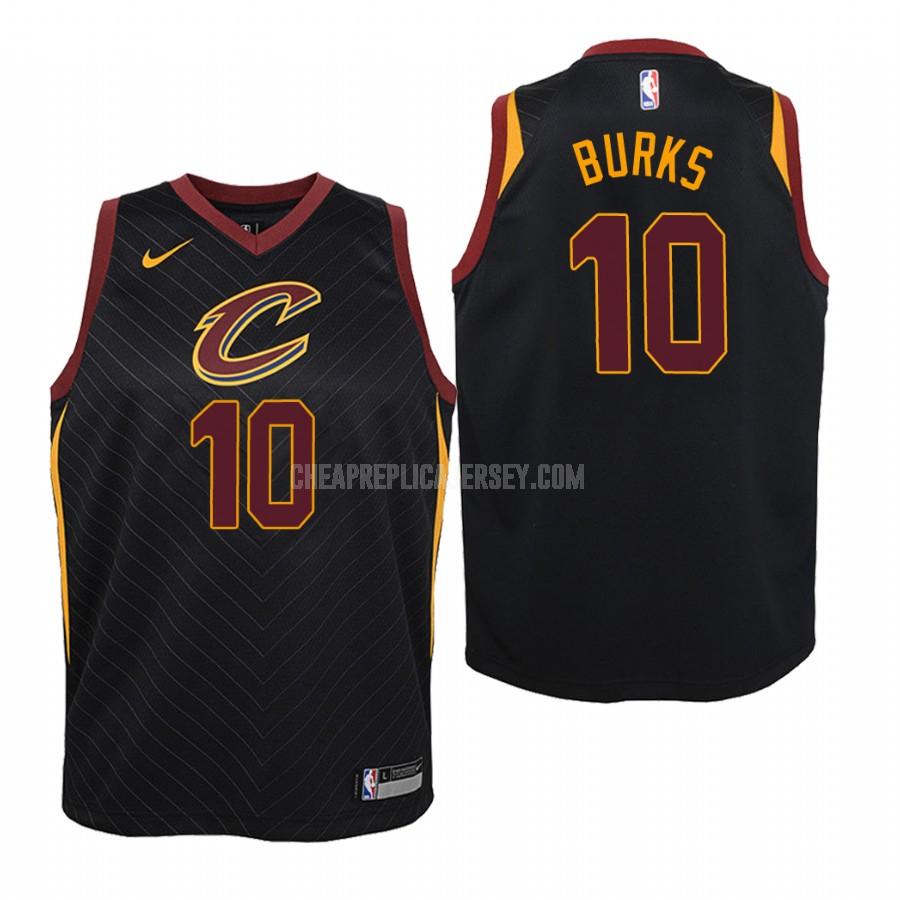 youth cleveland cavaliers alec burks 10 black statement replica jersey